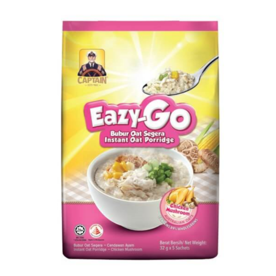 CAPTAIN OAT EAZY-GO PORRIDGE CHICKEN MUSHROOM 32GM*5