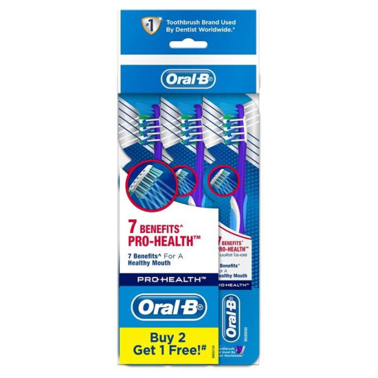 ORAL-B TOOTHBRUSH PRO HEALTH 7 BENEFITS SOFT 3'S