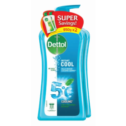 DETTOL SHOWER GEL (TWIN PACK) COOL 950ML*2 DETTOL SHOWER GEL (TWIN PACK) COOL 950ML*2
