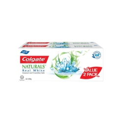 COLGATE TOOTHPASTE NATURAL REAL WHITE 120G*2 COLGATE TOOTHPASTE NATURAL REAL WHITE 120G*2