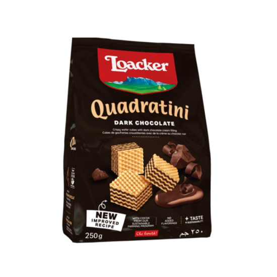 LOACKER QUADRATINI DARK CHOCOLATE 250GM