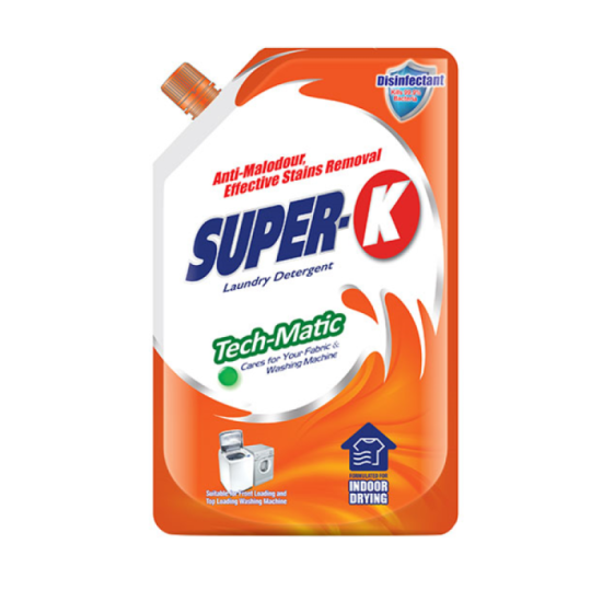 SUPER-K LIQUID TECH MATIC LAUNDRY DETERGENT 1.6KG