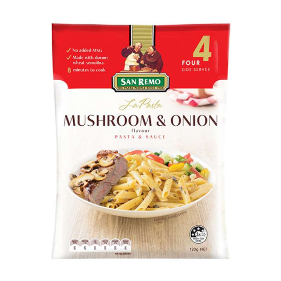 SAN REMO L.PASTA CREAMY MUSHROOM ONION 120G