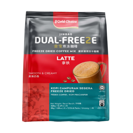 GOLD CHOICE DUAL FREEZE COFFEE LATTE 30GM*12