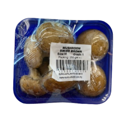 PREPACK SWISS BROWN MUSHROOM 250GM PREPACK SWISS BROWN MUSHROOM 250GM