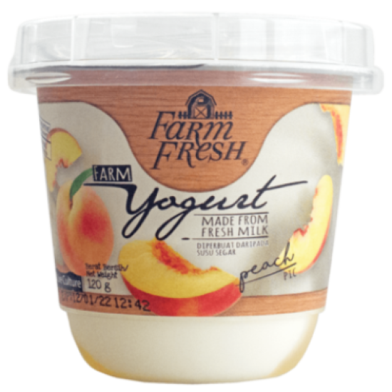 FARM FRESH YOGURT PEACH 120G