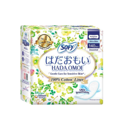 SOFY HADAOMOI PANTY LINER (100% CTTN) UNSCT 14CM * SOFY HADAOMOI PANTY LINER (100% CTTN) UNSCT 14CM *