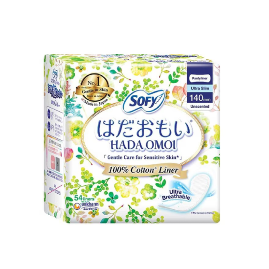 SOFY HADAOMOI PANTY LINER (100% CTTN) UNSCT 14CM *