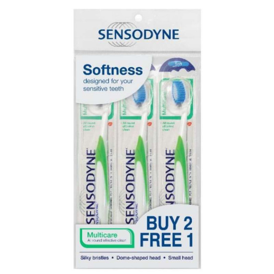 SENSODYNE MULTI CARE TOOTHBRUSH SOFT 3'S