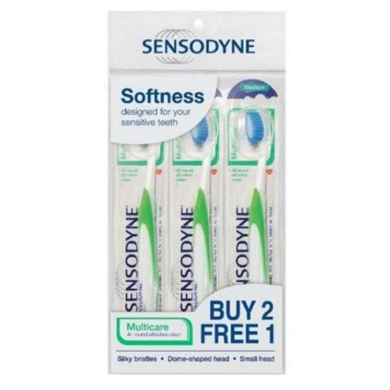 SENSODYNE MULTI CARE TOOTHBRUSH MEDIUM 3'S