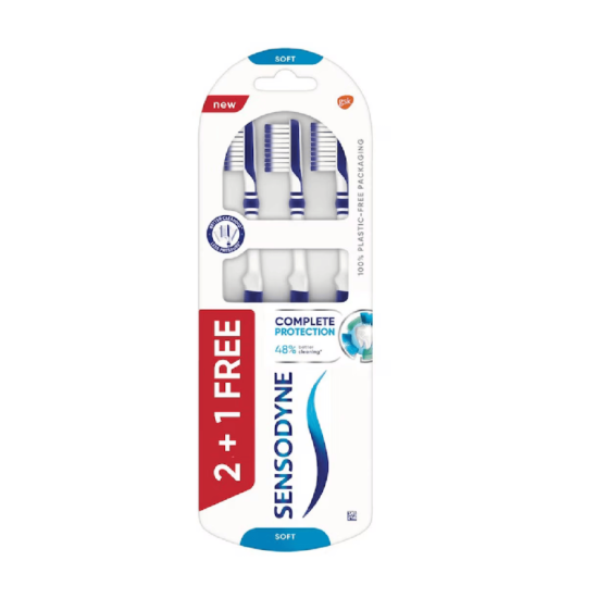 SENSODYNE COMPLETE PROTECT TOOTHBRUSH SOFT 3'S