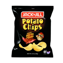 JACK 'N JILL POTATO CHIPS EXTRA HOT & SPICY 60GM JACK 'N JILL POTATO CHIPS EXTRA HOT & SPICY 60GM