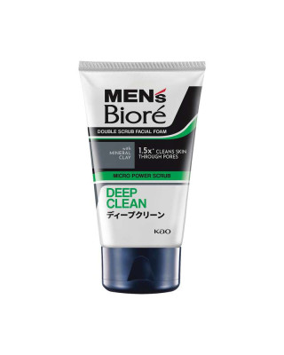 MEN'S BIORE DOUBLE SCRUB DEEP CLEAN 100GM