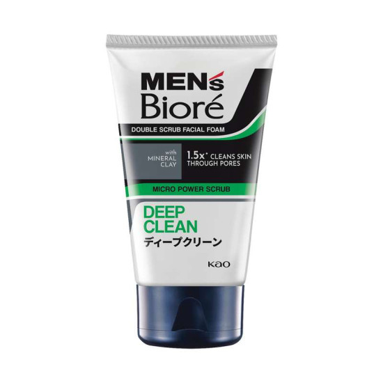 MEN'S BIORE DOUBLE SCRUB DEEP CLEAN 100GM