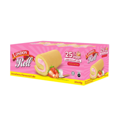 LONDON SWISS ROLL STRAWBERRY 16G*20 LONDON SWISS ROLL STRAWBERRY 16G*20