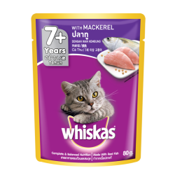 WHISKAS (PCH) MACKEREL (SENIOR) 7YR+ 80G WHISKAS (PCH) MACKEREL (SENIOR) 7YR+ 80G