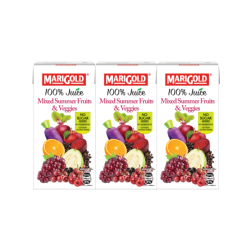 MARIGOLD 100% JUICE SUMMER FRUITS & VEGGIE 200ML*3