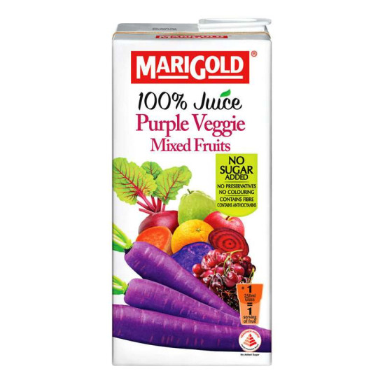 MARIGOLD 100% JUICE PURPLE VEGGIES MIXED FRUIT 1L