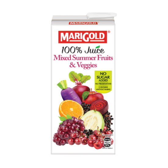 MARIGOLD 100% JUICE MIXED SUMMER FRUITS & VEGGIES 1L