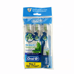 ORAL-B TOOTHBRUSH CROSS ACTION GREEN TEA SOFT 3'S ORAL-B TOOTHBRUSH CROSS ACTION GREEN TEA SOFT 3'S