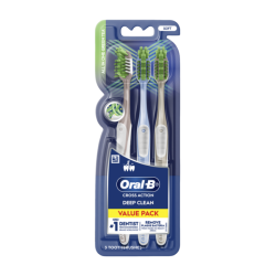 ORAL-B TOOTHBRUSH CROSS ACTION GREEN TEA SOFT 3'S
