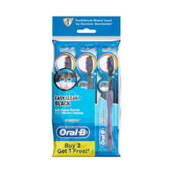 ORAL-B TOOTHBRUSH COMPLETE EASY CLEAN BLACK SOFT 3'S ORAL-B TOOTHBRUSH COMPLETE EASY CLEAN BLACK SOFT 3'S