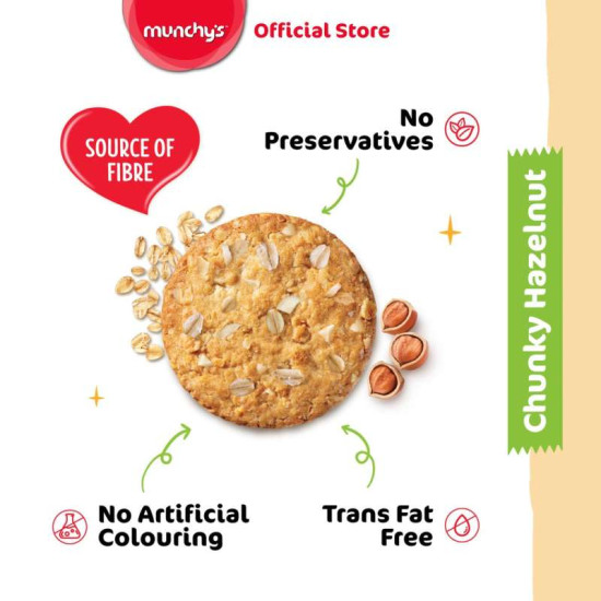 MUNCHY'S OAT CRUNCH CHUNKY HAZELNUT 390GM