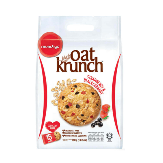 MUNCHY'S OAT KRUNCH STRAWBERRY & BLACKCURRANT 390G