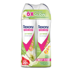 REXONA WOMEN DEODORANT SPRAY LILY REPAIR 150ML*2 REXONA WOMEN DEODORANT SPRAY LILY REPAIR 150ML*2