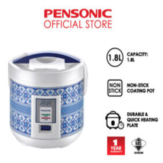 PENSONIC 1.8L JAR RICE COOKER PSR-1808 B