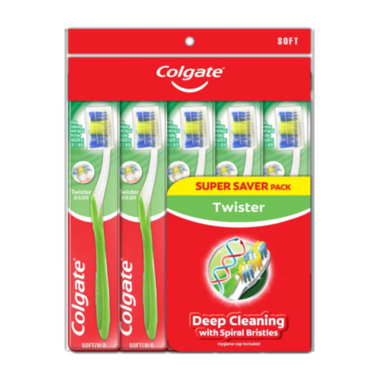COLGATE TOOTHBRUSH TWISTER SOFT 5'S