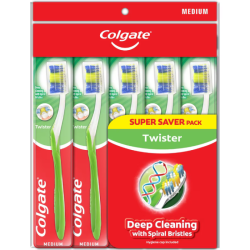 COLGATE TOOTHBRUSH TWISTER MEDIUM 5'S COLGATE TOOTHBRUSH TWISTER MEDIUM 5'S