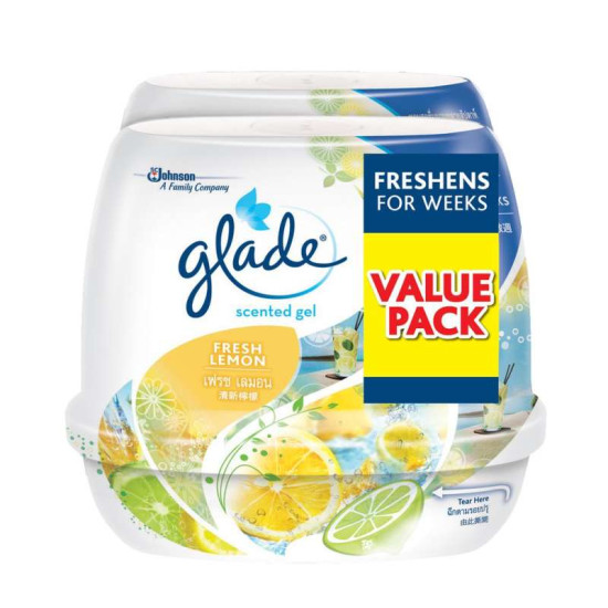 GLADE - SCENTED GEL LEMON (TP) 180G*2 GLADE - SCENTED GEL LEMON (TP) 180G*2