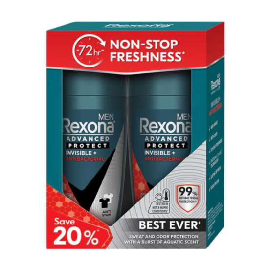 REXONA MEN DEODORANT ANTIBAC 2*45ML