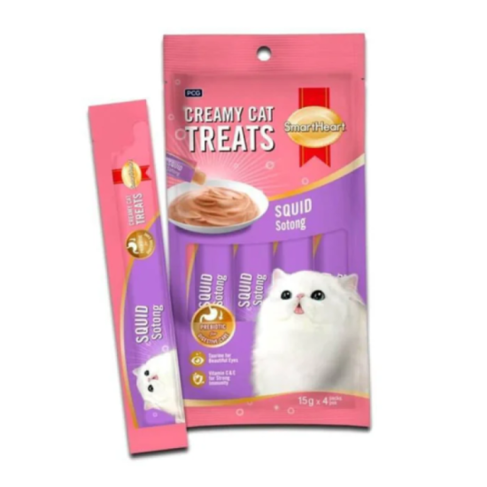 SMARTHEART CAT TREAT - SQUID 15G*4S SMARTHEART CAT TREAT - SQUID 15G*4S