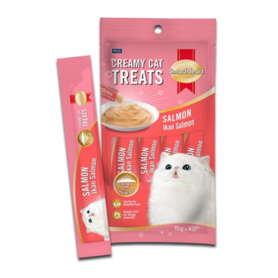 SMARTHEART CAT TREAT - SALMON 15G*4S
