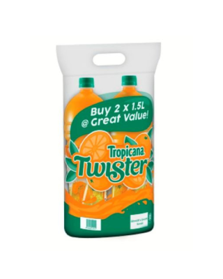 TROPICANA TWISTER ORANGE TWINPACK 1.5L*2