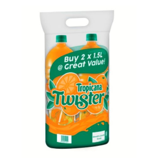 TROPICANA TWISTER ORANGE TWINPACK 1.5L*2