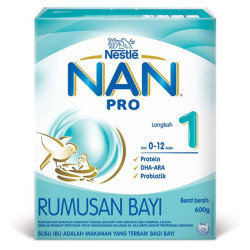 NESTLE NAN 1 PRO (BIB) INFANT FORMULA 600GM NESTLE NAN 1 PRO (BIB) INFANT FORMULA 600GM