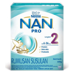 NESTLE NAN 2 PRO (BIB) FOLLOW UP 600GM NESTLE NAN 2 PRO (BIB) FOLLOW UP 600GM