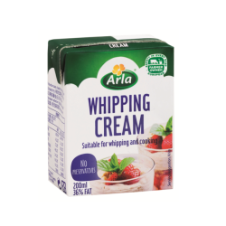ARLA UHT DAIRY WHIPPING CREAM 200ML ARLA UHT DAIRY WHIPPING CREAM 200ML