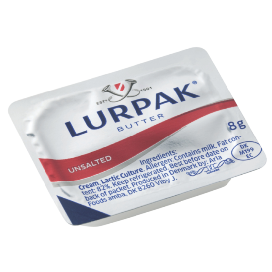 LURPAK BUTTER IN CUP UNSALTED 10*8G