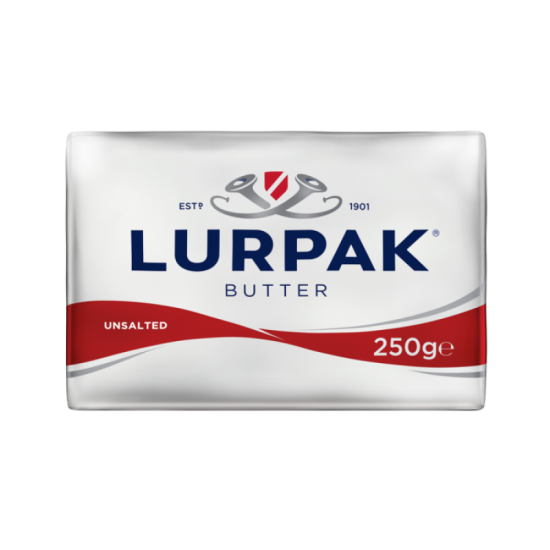 LURPAK BUTTER IN FOIL UNSALTED 250G