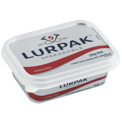 LURPAK SPREADABLE UNSALTED 250G LURPAK SPREADABLE UNSALTED 250G