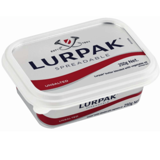 LURPAK SPREADABLE UNSALTED 250G