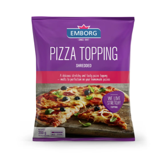 EMBORG PIZZA TOPPING SHREDDED 200G