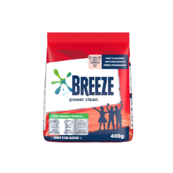 BREEZE POWDER - POWER CLEAN 400GM BREEZE POWDER - POWER CLEAN 400GM