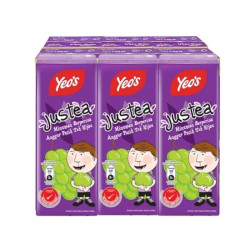 YEO'S JUSTEA WHITE GRAPE 250ML*6