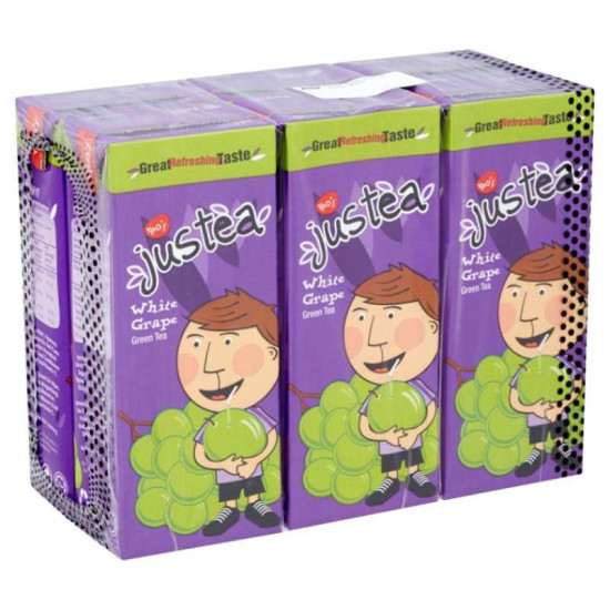 YEO'S JUSTEA WHITE GRAPE 250ML*6