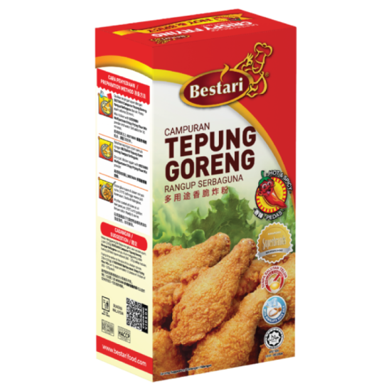 BESTARI FRIED CHICKEN FLOUR HOT & SPICY 150G